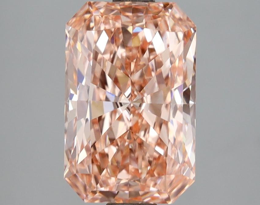 3.01 Ct. Fancy Vivid  Pink Radiant Lab Grown Diamond