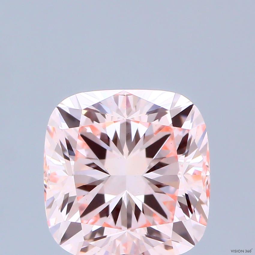 2.62 Ct. Fancy Intense Pink Cushion Lab Grown Diamond