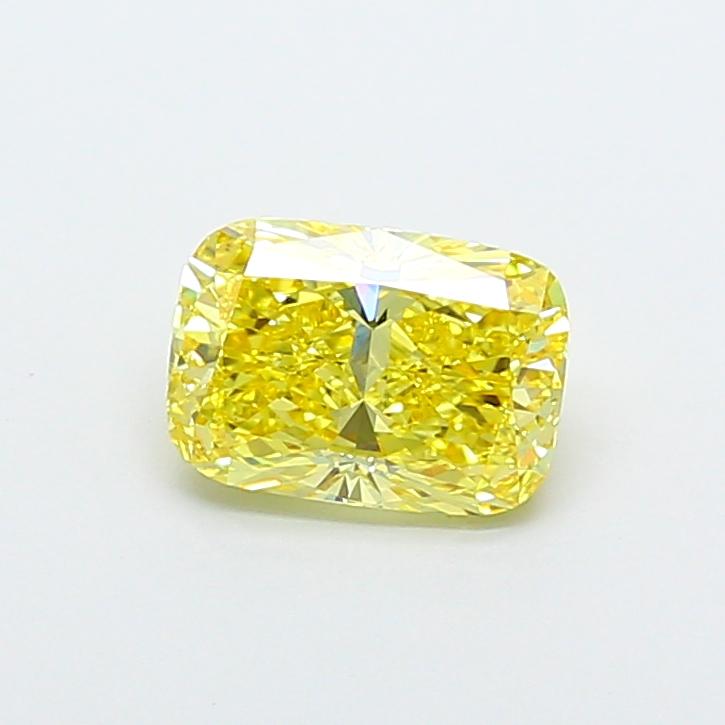 2.06 Ct. Fancy Vivid Yellow Cushion Lab Grown Diamond