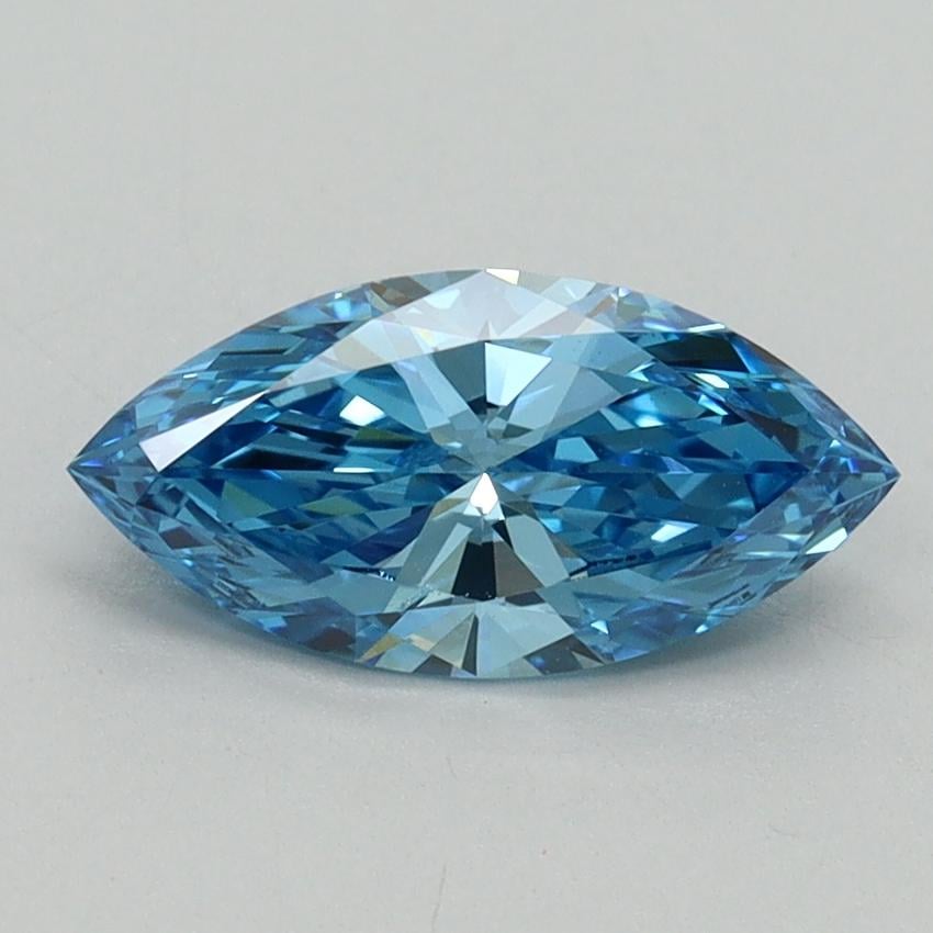 0.98 Ct. Fancy Vivid Blue Marquise Lab Grown Diamond