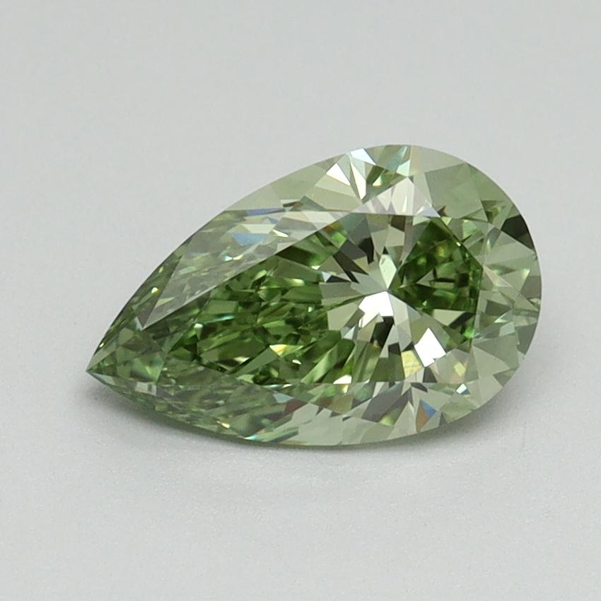 1.15 Ct. Fancy Vivid Green Pear Lab Grown Diamond