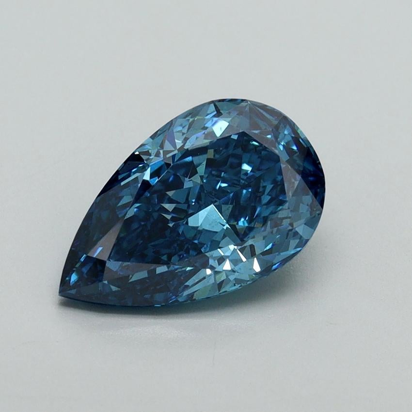 2.00 Ct. Fancy Vivid Blue Pear Lab Grown Diamond