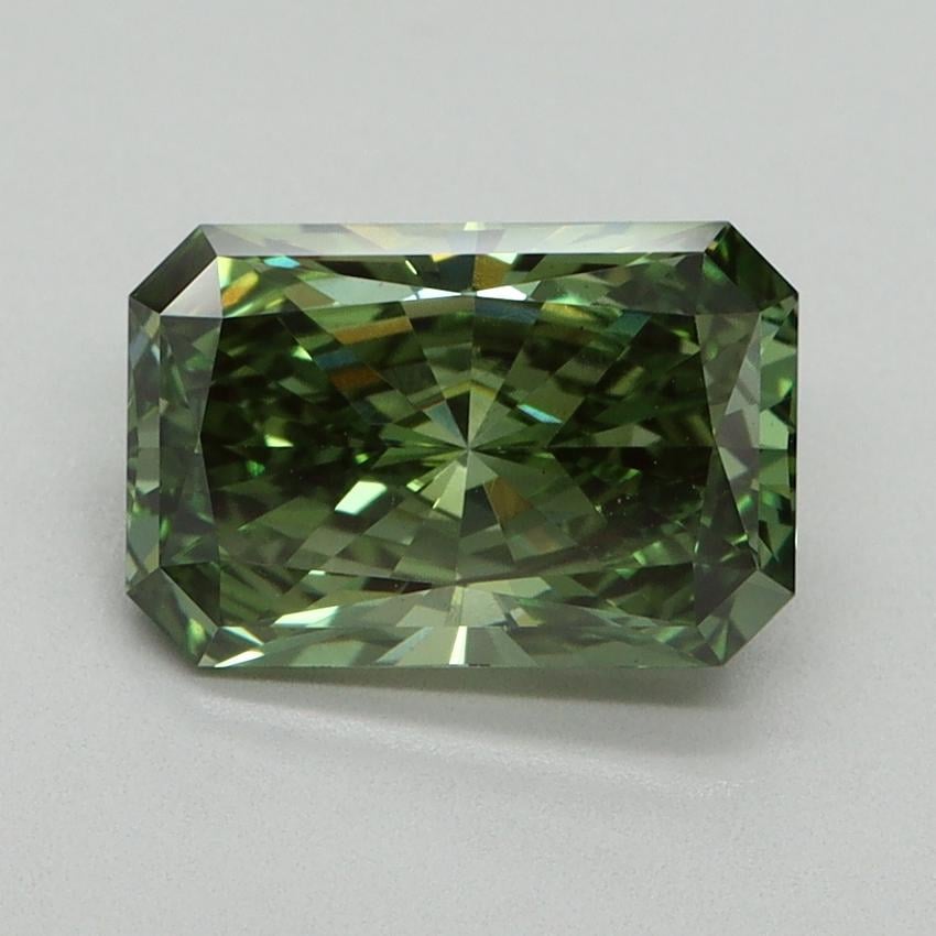 2.05 Ct. Fancy Vivid Green Radiant Lab Grown Diamond
