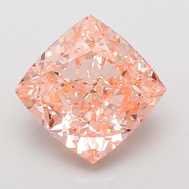 3.05 Ct. Fancy Vivid Pink Cushion Lab Grown Diamond
