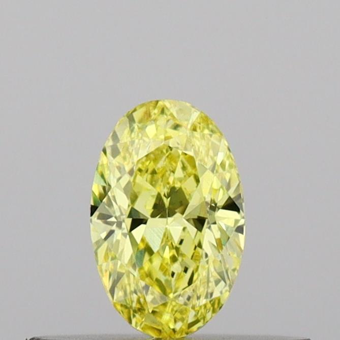 0.29 Ct. Fancy Vivid  Yellow Oval Lab Grown Diamond