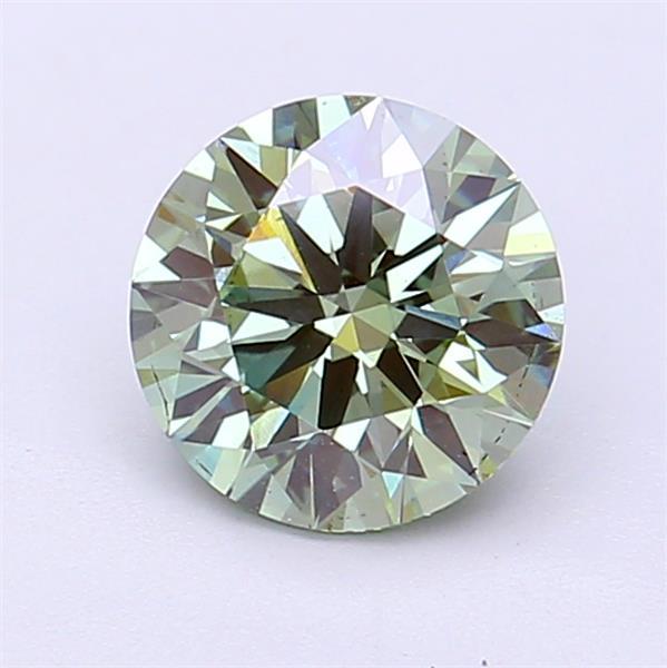 1.29 Ct. Fancy Vivid Green Round Lab Grown Diamond