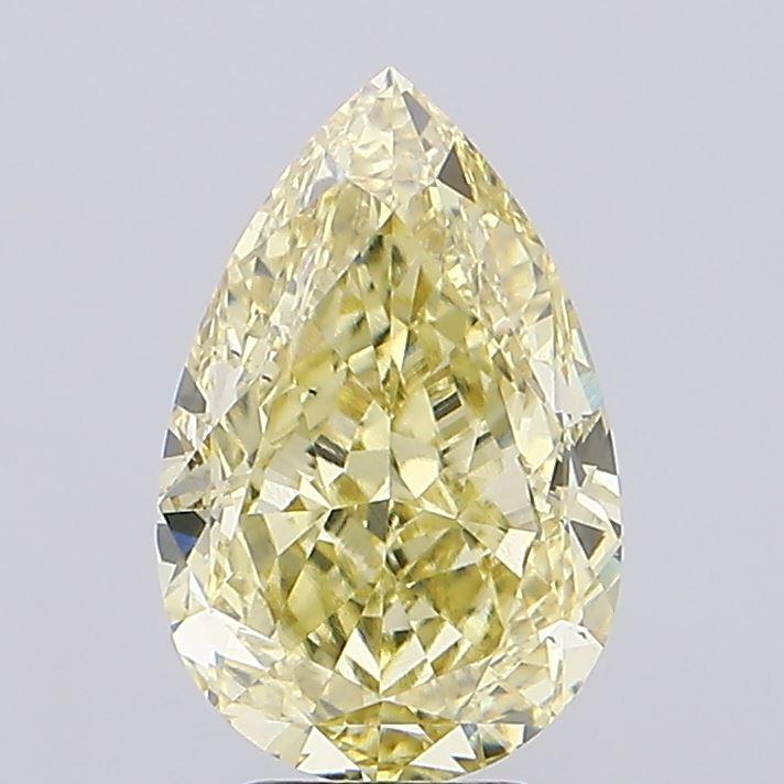 5.18 Ct. Fancy  Yellow Pear Lab Grown Diamond