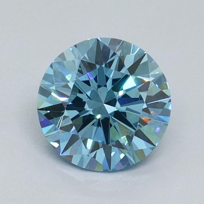 0.83 Ct. Fancy Vivid Blue Round Lab Grown Diamond
