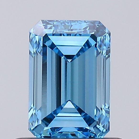 0.68 Ct. Fancy Vivid Blue Emerald Lab Grown Diamond
