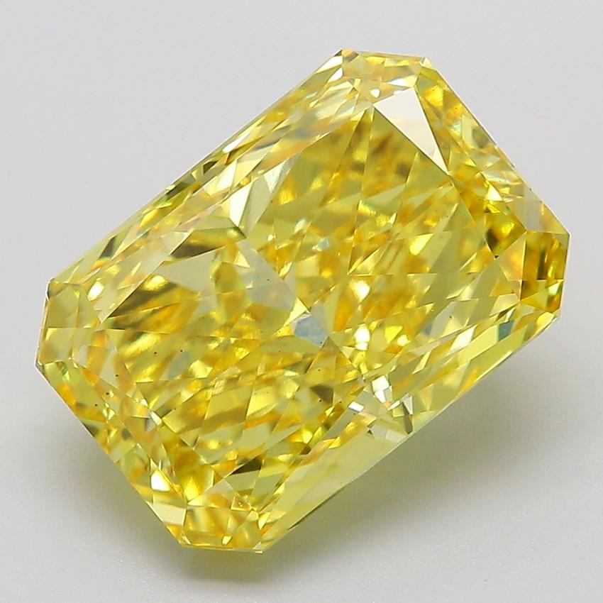 6.01 Ct. Fancy Vivid  Yellow Radiant Lab Grown Diamond
