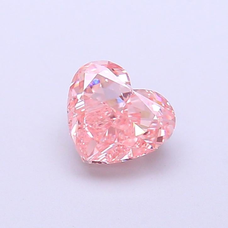 1.11 Ct. Fancy Intense  Pink Heart Lab Grown Diamond
