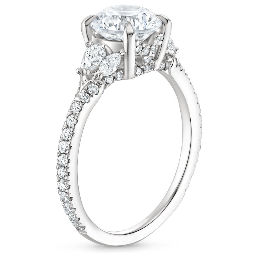 18K White Gold Ava Diamond Ring (1/2 ct. tw.), large side view