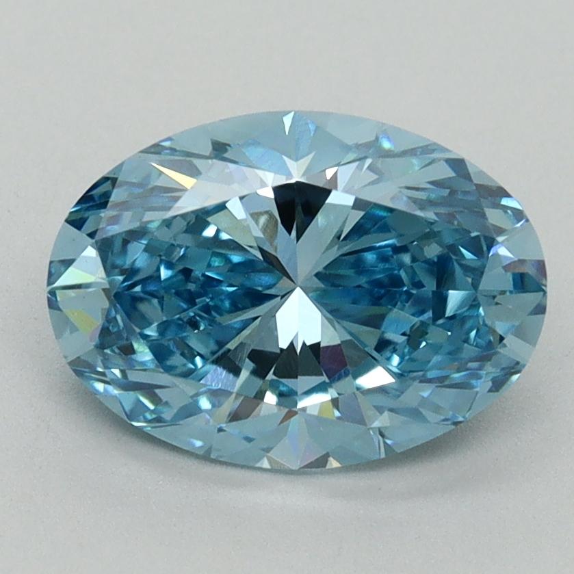 2.08 Ct. Fancy Vivid Blue Oval Lab Grown Diamond