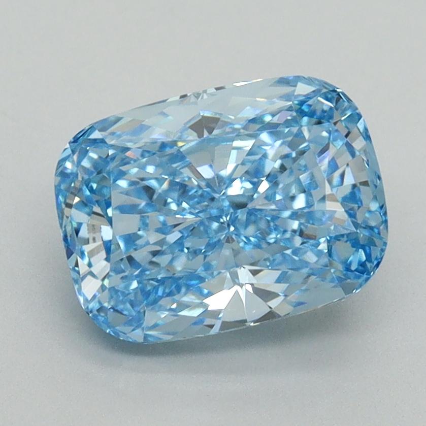 2.08 Ct. Fancy Vivid Blue Cushion Lab Grown Diamond