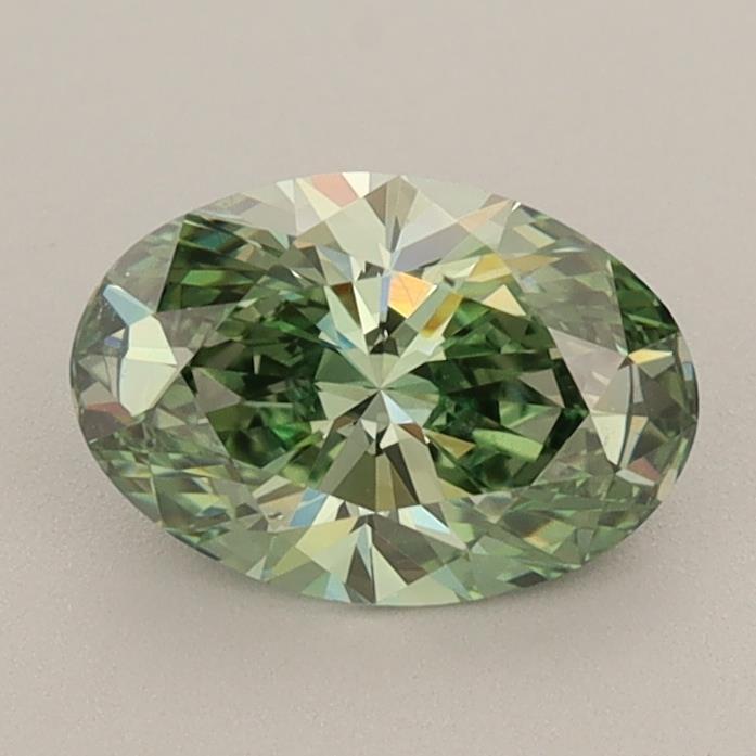1.09 Ct. Fancy Vivid Green Oval Lab Grown Diamond