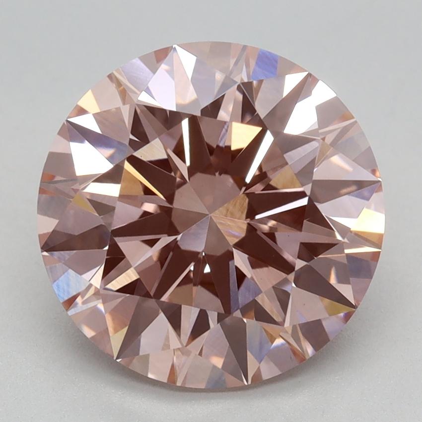 3.14 Ct. Fancy Intense Pink Round Lab Grown Diamond
