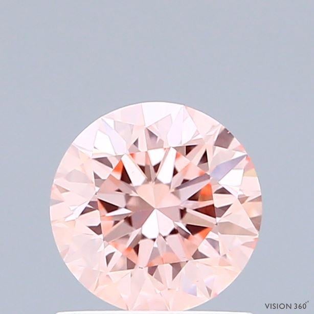 0.97 Ct. Fancy Intense Pink Round Lab Grown Diamond