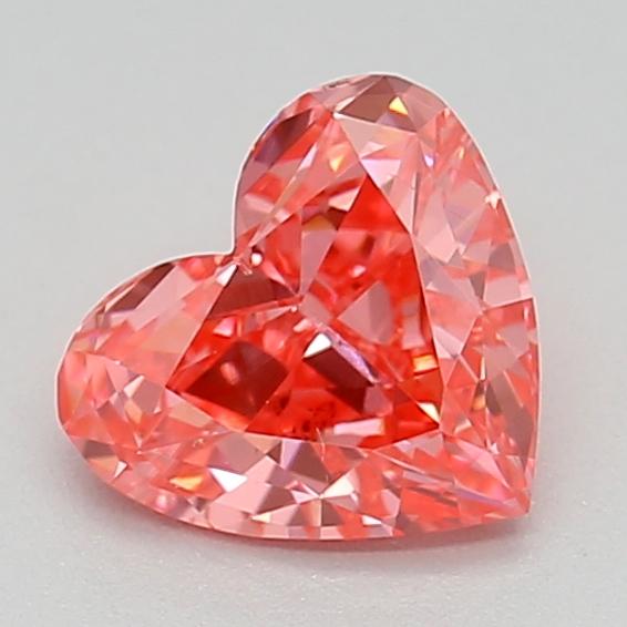 0.44 Ct. Fancy Vivid  Pink Heart Lab Grown Diamond