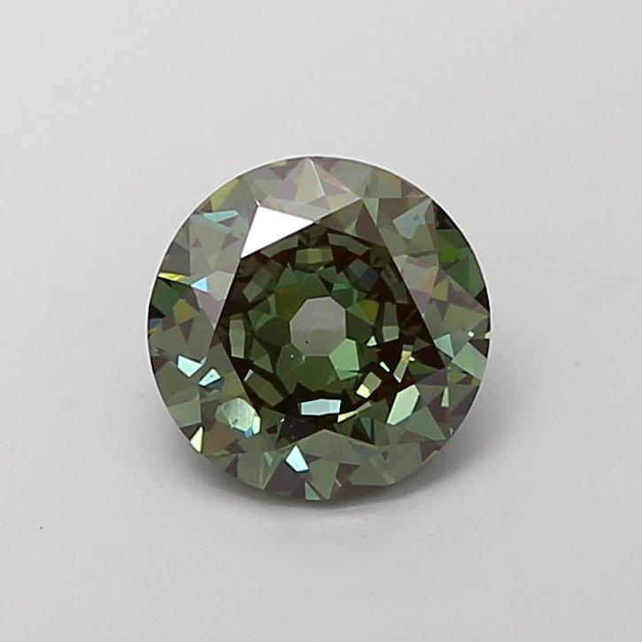 1.81 Ct. Fancy Deep Green Round Lab Grown Diamond