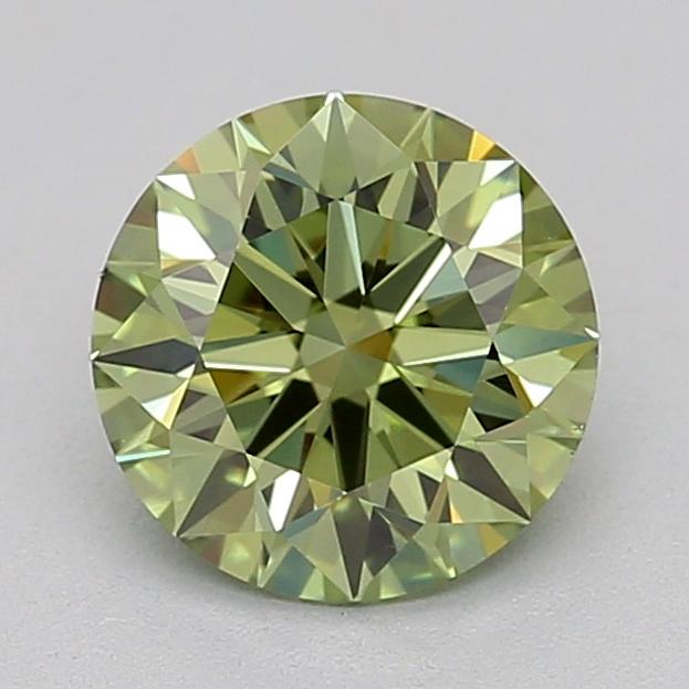1.07 Ct. Fancy Vivid  Green Round Lab Grown Diamond