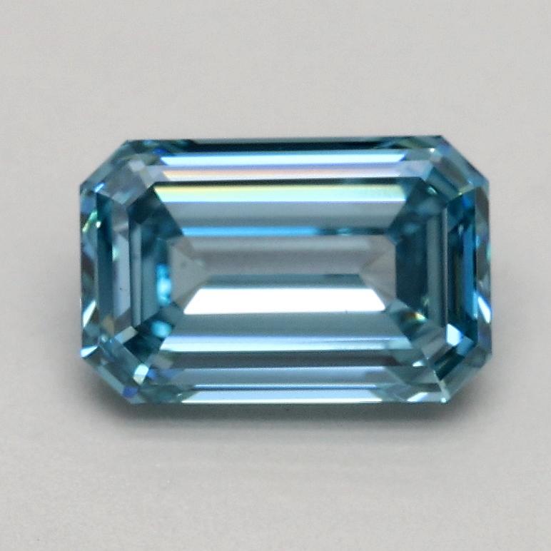 0.92 Ct. Fancy Intense Blue Emerald Lab Grown Diamond