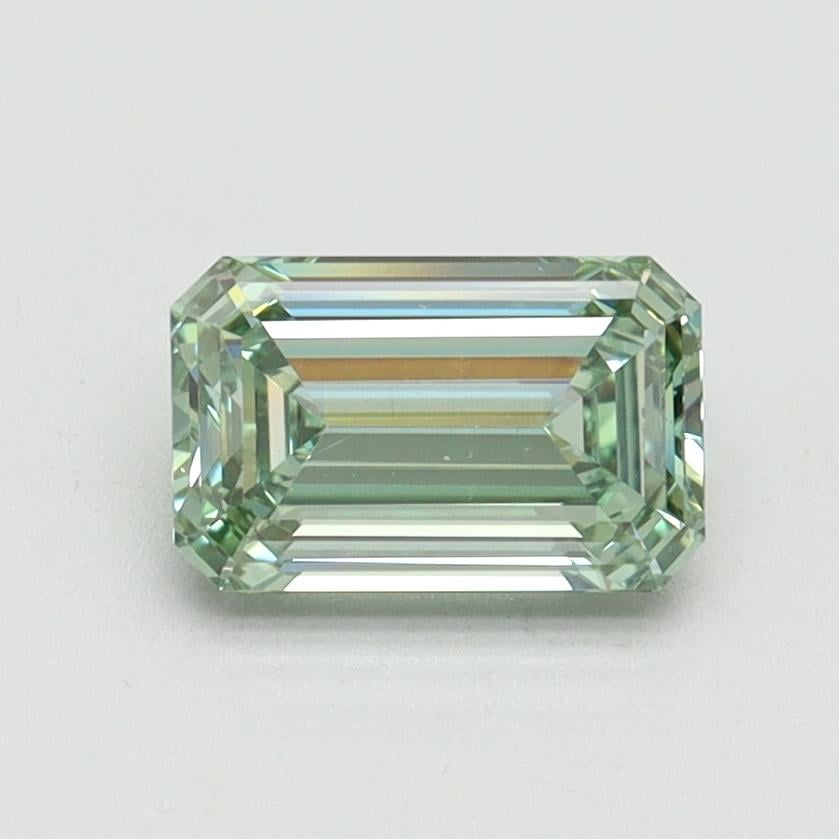 1.00 Ct. Fancy Intense Pacific Green Emerald Lab Grown Diamond