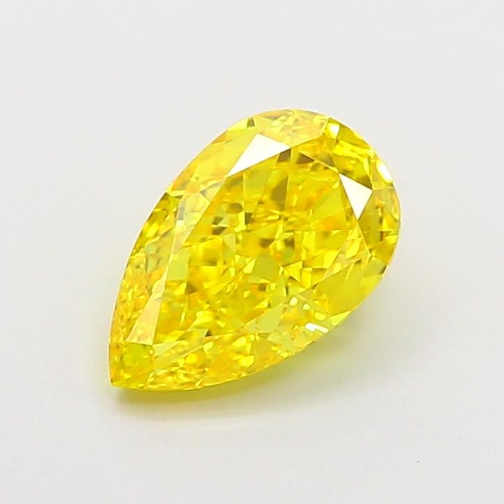 1.53 Ct. Fancy Vivid Yellow Pear Lab Grown Diamond