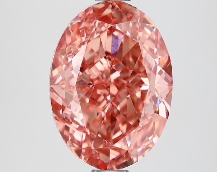 2.71 Ct. Fancy Vivid Pink Oval Lab Grown Diamond