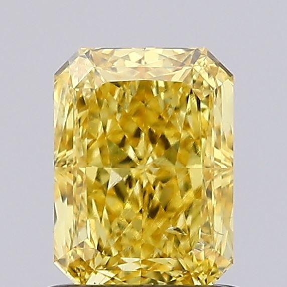1.00 Ct. Fancy Vivid Yellow Radiant Lab Grown Diamond