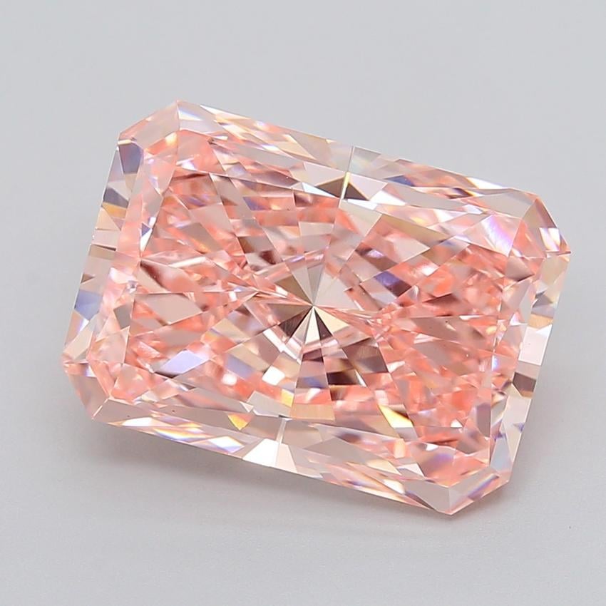 9.96 Ct. Fancy Vivid  Pink Radiant Lab Grown Diamond