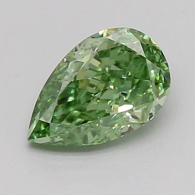 0.53 Ct. Fancy Vivid  Green Pear Lab Grown Diamond