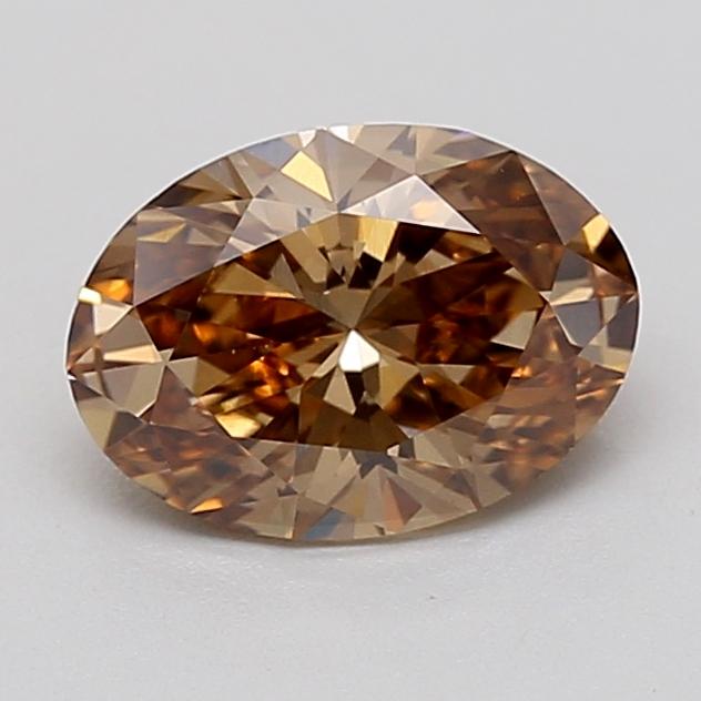 1.10 Ct. Light  Brown Oval Lab Grown Diamond