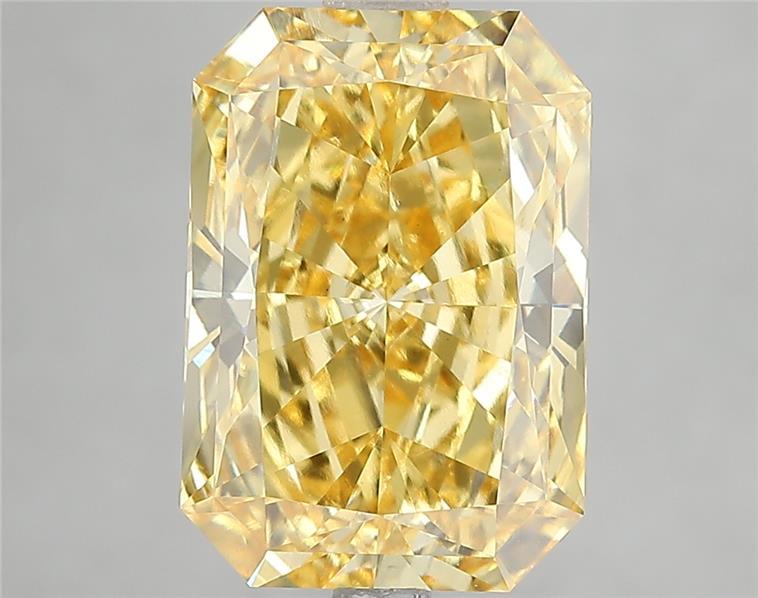 5.17 Ct. Fancy Vivid Yellow Radiant Lab Grown Diamond