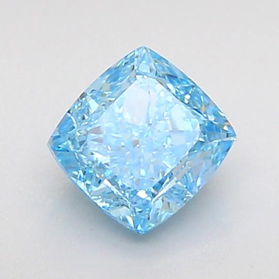 1.01 Ct. Fancy Vivid  Blue Cushion Lab Grown Diamond