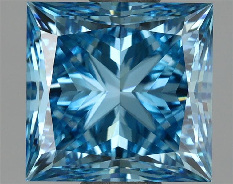 2.25 Ct. Fancy Vivid Blue Princess Lab Grown Diamond