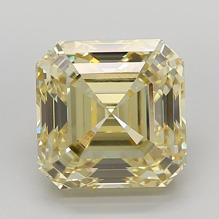 5.44 Ct. Fancy Intense Yellow Asscher Lab Grown Diamond
