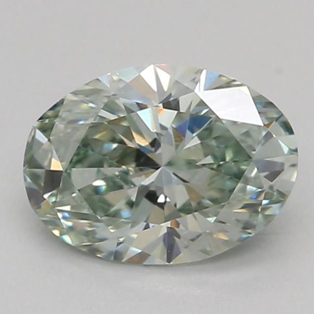 0.51 Ct. Fancy Intense Green Oval Lab Grown Diamond