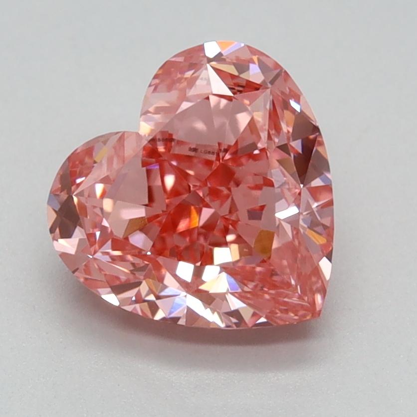 1.59 Ct. Fancy Vivid Pink Heart Lab Grown Diamond