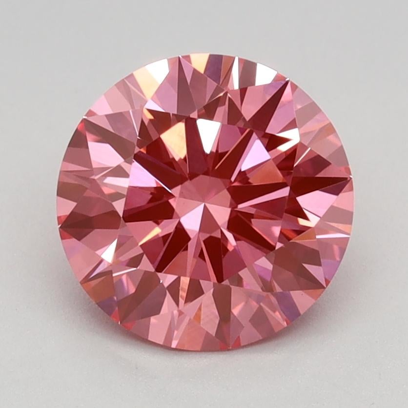 1.64 Ct. Fancy Vivid Pink Round Lab Grown Diamond