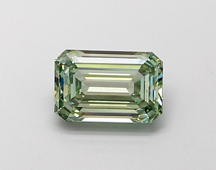 1.1 Ct. Fancy Vivid Green Emerald Lab Grown Diamond