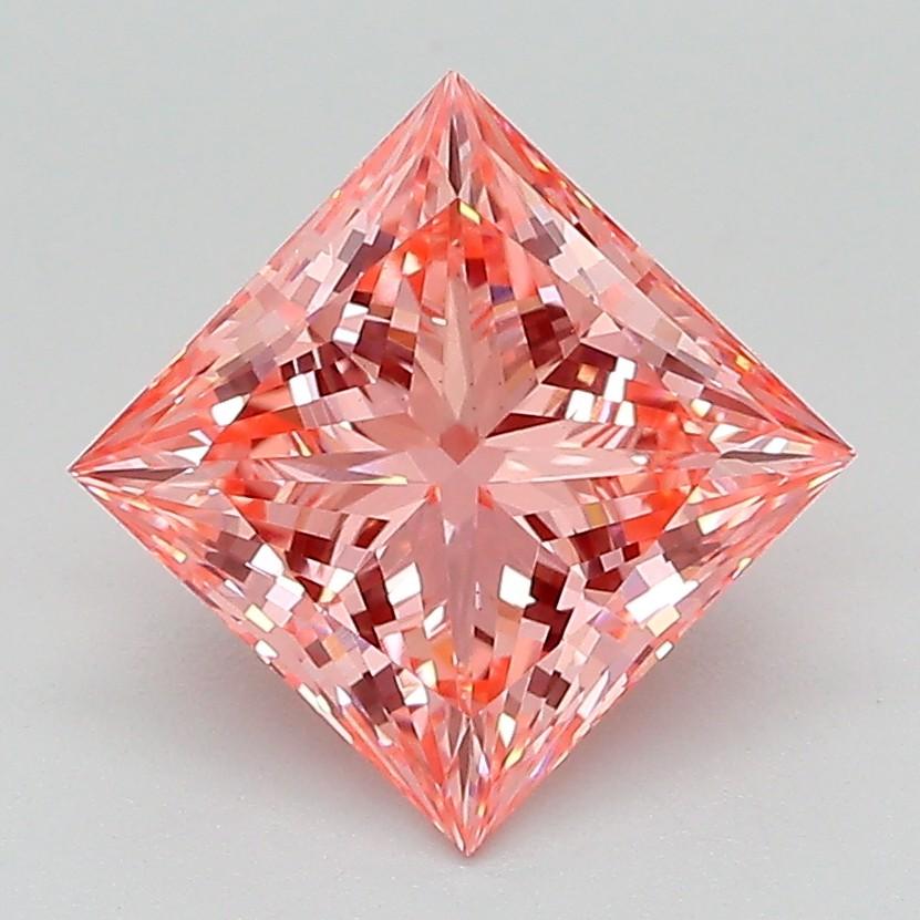 2.09 Ct. Fancy Vivid Pink Princess Lab Grown Diamond