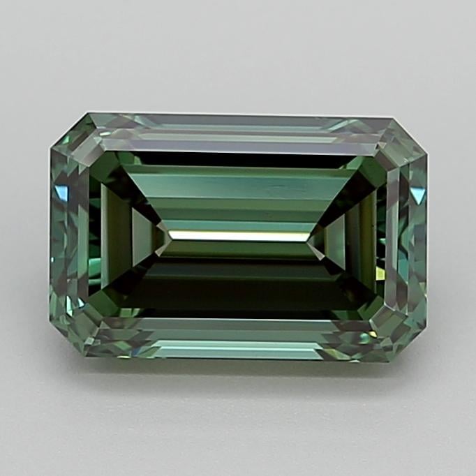 2.94 Ct. Fancy Vivid Green Emerald Lab Grown Diamond