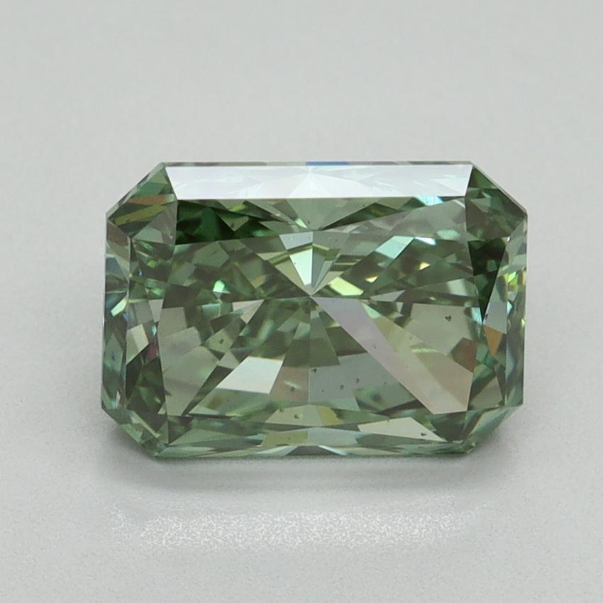 2.53 Ct. Fancy Vivid Green Radiant Lab Grown Diamond
