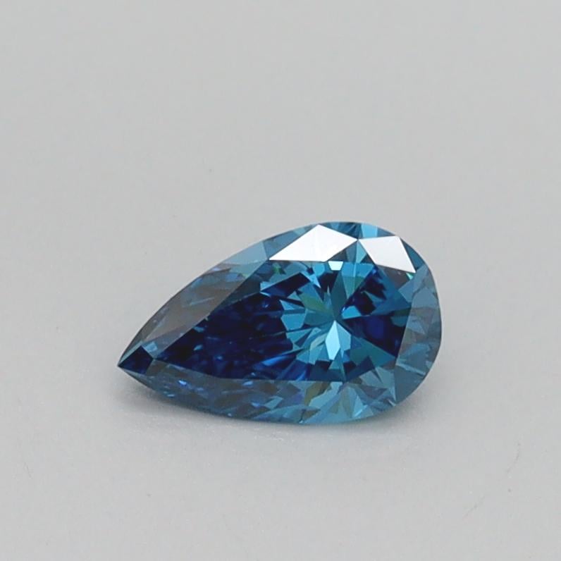0.32 Ct. Fancy Vivid Blue Pear Lab Grown Diamond
