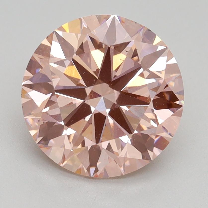 2.56 Ct. Fancy Intense Pink Round Lab Grown Diamond