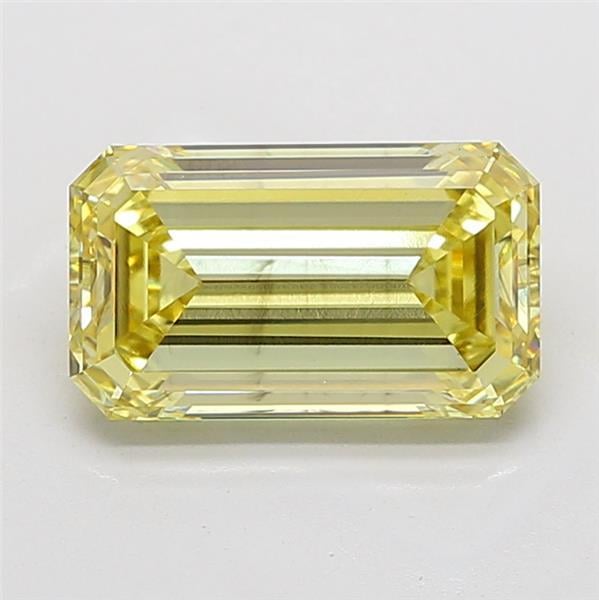 5.22 Ct. Fancy Intense  Yellow Emerald Lab Grown Diamond