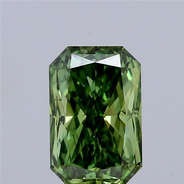 1.04 Ct. Fancy Vivid Green Radiant Lab Grown Diamond