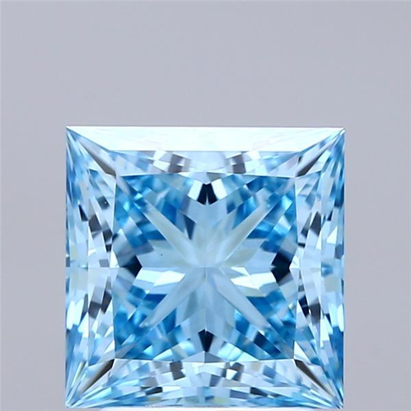 2.71 Ct. Fancy Vivid Blue Princess Lab Grown Diamond