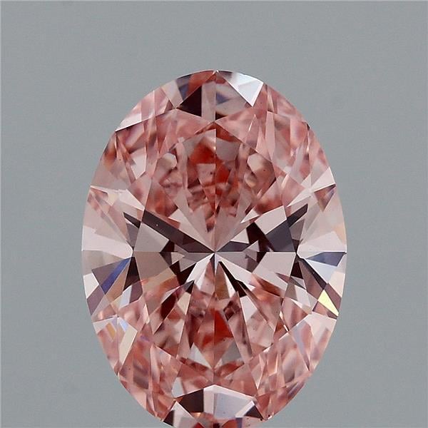 2.00 Ct. Fancy Intense Pink Oval Lab Grown Diamond
