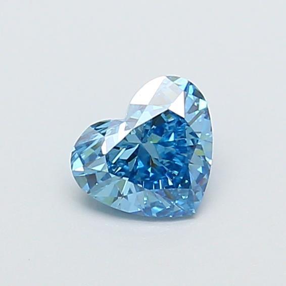 0.51 Ct. Fancy Vivid Blue Heart Lab Grown Diamond